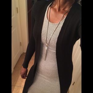 Long sleeve knit cardigan sweater